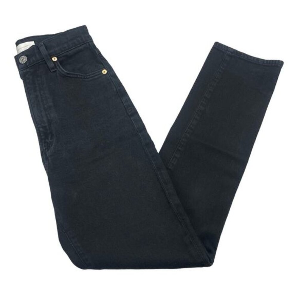 WILFRED X CITIZENS OF HUMANITY Nola Super High Rise Slim Jean Sz 25 Washed Black - Picture 3 of 7